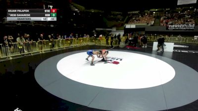 132 lbs Quarters - Reid Savarese, RBWC (Rancho Bernardo Wrestling Club) vs Julian Palafox, Woodlake Tiger Wrestling Club