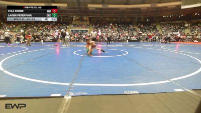60 lbs Round Of 16 - Lyla Stone, Young Viking Warriors vs Laken Peterpaul, Chickasha Wrestling