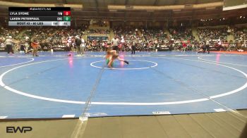 60 lbs Round Of 16 - Lyla Stone, Young Viking Warriors vs Laken Peterpaul, Chickasha Wrestling