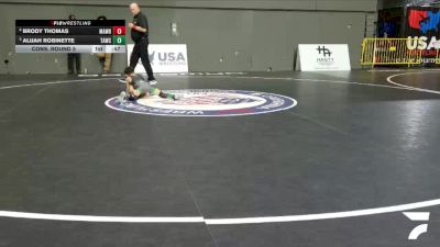 Intermediate Boys - 53 lbs Cons. Round 5 - Alijah Robinette, Team Arcata Wrestling Club vs Brody Thomas, MatTime Wrestling