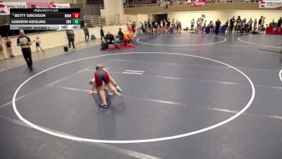 12U GIRLS - 102 lbs Champ. Round 1 - Betty Erickson, Minnesota vs Addison Kiesling, Zimmerman Wrestling Club