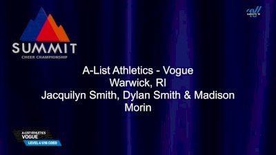 A-List Athletics - Vogue [2025 L4 U16 Coed Finals] 2025 The Summit
