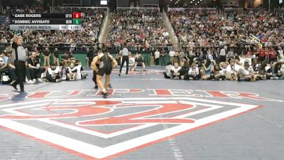 5A 144 lbs 1st Place Match - Gabe Rogers, Seaforth vs Dominic Avvisato, Dixon
