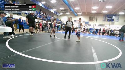 80 lbs 5th Place - Greyson Dixon, Tiger Trained Wrestling vs Dallas Williams, Barnsdall Youth Wrestling