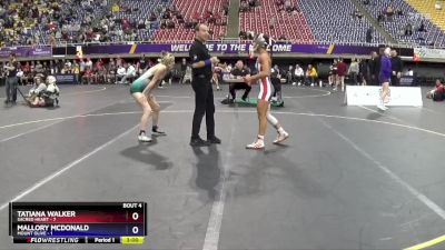 117 lbs Placement (4 Team) - Mallory McDonald, Mount Olive vs Tatiana Walker, Sacred Heart