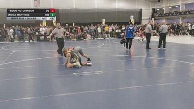 110 lbs Champ. Rd Of 32 - Bode Hutchinson, Jack Pine Savage vs Lucca Martinez, ROUGH HOUSE WRESTLING