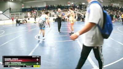 155 lbs Cons. Round 2 - Cody Thompson, Michigan Grappler Training Cen vs Daniel Lynch, Region Wrestling Academy