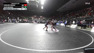145 lbs Round Of 16 - Caroline Jimenez, Dinuba vs Ailyn Becerra, Bakersfield