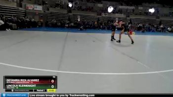 75 lbs Quarterfinals (8 Team) - Deyanira Riza Alvarez, NLS (New London/Spicer) vs Lincoln Kleinknight, Waconia