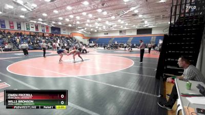 184 lbs Champ. Round 2 - Owen Frizzell, Heidelberg University vs Wills Bronson, John Carroll University