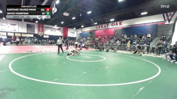 120 lbs Cons. Round 1 - Santiago Valdez-Pinon, San Clemente vs Bryce Thompson, Riverside Poly
