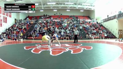 150 lbs Quarterfinal - Mario Brienza, Revere vs Brant Barnard, Wooster