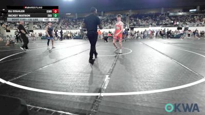 132 lbs Semifinal - Eli Stahler, Cowboy Wrestling Club vs Rickey Watson, Enid Junior High
