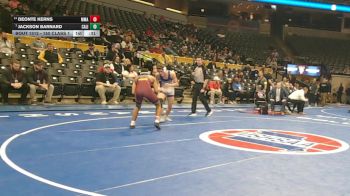 150 Class 1 lbs Cons. Round 3 - Jackson Barnard, California vs Deonte Kerns, Missouri Military Academy
