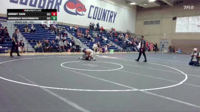 125 lbs 1st Place Match - Jeremiah Wachsmuth, Clackamas Community College vs Jeremy Oani, Clackamas Community College