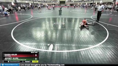 87 lbs Cons. Round 3 - Jeffrey Allen, Iowa-Grant Youth Wrestling Club vs Daxen Adler, Wisconsin