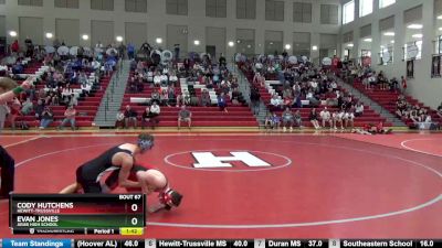 167 lbs Quarterfinal - Cody Hutchens, Hewitt-Trussville vs Evan Jones, Arab High School