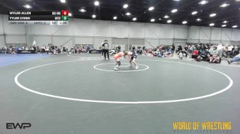 85 lbs Consi Of 4 - Wyler Allen, OK Elite 14U Orange vs Tyler Lyden, Untouchables 14U MN