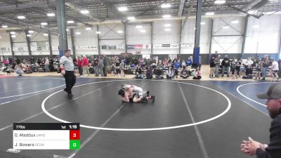 77 lbs Rr Rnd 1 - Grayson Maddux, Umpqua Wrestling Club vs James Bowers, Redwood WC