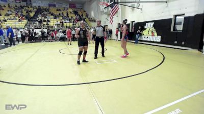 155 lbs Semifinal - Ashlynn Leach, Sequoyah Tahlequah JH vs Gia Garcia, Wagoner