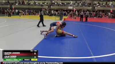 100 lbs Quarterfinal - Colin Weber, Ringers Wrestling vs Hunter Janssen, Mn Elite