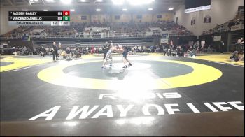 132 lbs Quarterfinal - Jaxsen Bailey, Greens Farms Academy vs Vincenzo Anello, Blair Academy
