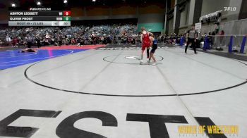 75 lbs Consi Of 8 #1 - Ashton Leggett, White River Hornets Wrestling Club vs Oliver Frost, Horns Up Wrestling