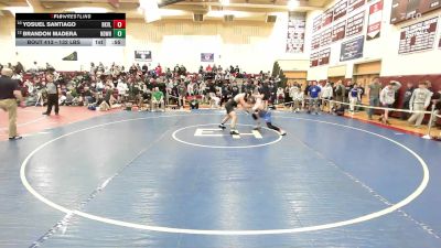 132 lbs Consolation - Yosuel Santiago, Rockville vs Brandon Madera, Notre Dame-West Haven