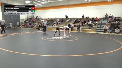 J-15 lbs 3rd Place Match - Kacen Furnish, Hammerin Hawks vs Dom Bevans, Hawkeye Wrestling Academy