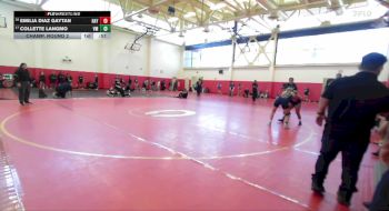 120 lbs Champ. Round 2 - Collette Langmo, Vista Murrieta vs Emilia Diaz Gaytan, Hayward