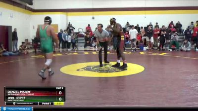 197 lbs Semifinal - Denzel Mabry, Sacramento City College vs Joel Lopez, Shasta College