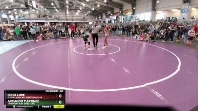 83 lbs Semifinal - Armando Martinez, Takedown-City Wrestling vs Sofia Love, El Paso Wildcats Wrestling Club