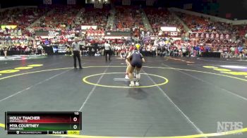 115 lbs Quarterfinal - Holly Thacher, Oskaloosa HS vs Mya Courtney, Frontenac