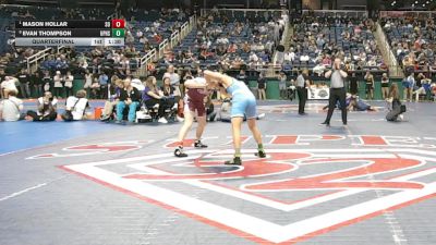 6A 157 lbs Quarterfinal - Mason Hollar, South Caldwell High School vs Evan Thompson, Union Pines High School