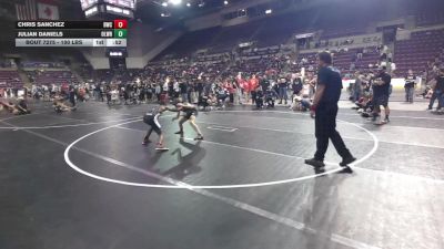 100 lbs Cons. Sub-semis - Julian Daniels, Olympian Wrestling vs Chris Sanchez, Duran Wrestling Club