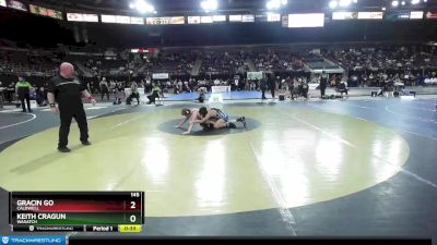 145 lbs Cons. Round 4 - Keith Cragun, Wasatch vs Gracin Go, Caldwell