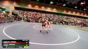 115 lbs Champ. Round 2 - Carolina Jimenez, Bonanza vs Hailey Johnson, La Grande