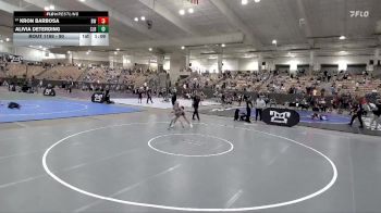 90 lbs Quarterfinal - Kron Barbosa, Blackman Wrestling vs Alivia Deterding, Sparta Junior Bulldogs