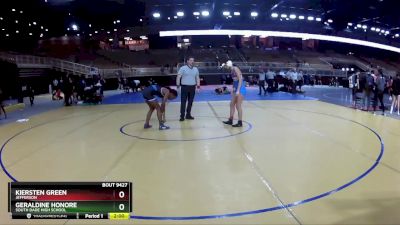 130 lbs Cons. Round 5 - Geraldine Honore, South Dade High School vs Kiersten Green, Jefferson