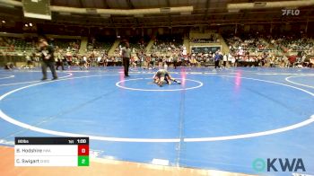 80 lbs Quarterfinal - Bryan Hodshire, HURRICANE WRESTLING ACADEMY vs Crew Swigart, Choctaw Ironman Youth Wrestling