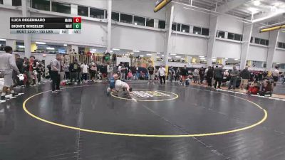 130 lbs Consi Of 8 #1 - Luca DeGennaro, Manalapan vs Dionte Wheeler, Whitehall