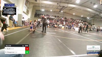 46 lbs Round Of 16 - Trace Bush, Skiatook Youth Wrestling vs Riley Stegeman, Raw Wrestling Club