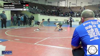 110 lbs Consi Of 16 #1 - Stran Fincher, Plainview JH vs Porter Chaney, Vinita Kids Wrestling