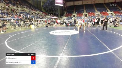 190 lbs Rnd Of 64 - Leland Korona, MI vs Darrius Montgomery, FL