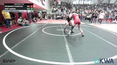 110 lbs Consolation - Kaydeance Thompson, Sperry Wrestling Club vs Zoey Vaughn, Sperry Wrestling Club