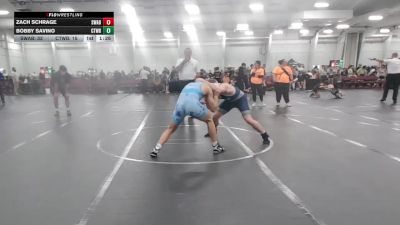 165 lbs Round 3 (10 Team) - Bobby Savino, CHWHALE Blue vs Zach Schrage, Savage WA Black