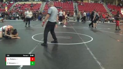 130 lbs 3rd Place Match - Jaden Peters, Wrestling Factory vs Phillip Bowers, South Central Punishers