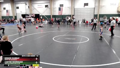 52 lbs Cons. Semi - Carter Rodriguez, Shelton Wrestling Club vs Honor Murray, Ready RP Nationals