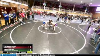 157 lbs Champ. Round 2 - Cedar Betzold, Lewiston High School vs Gabe Larsen, Coeur D`Alene High School