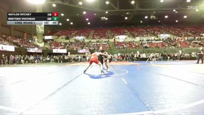 158 lbs Cons. Round 2 - Waylon Ritchey, Lockwood Wrestling Club vs Breyden Vrooman, SW MT Wrestling